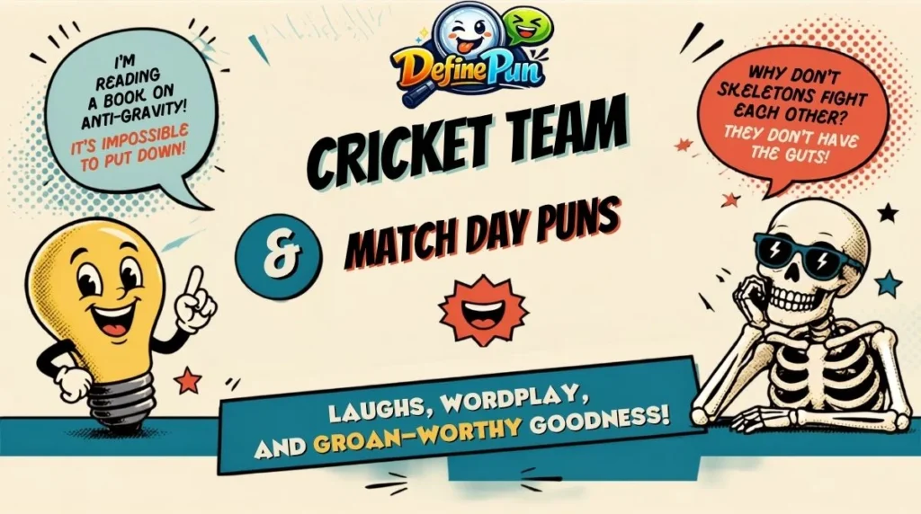 Cricket Team & Match Day Puns