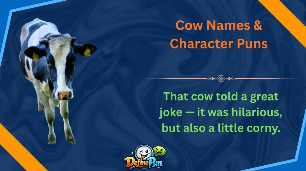 Cow Names & Character Puns